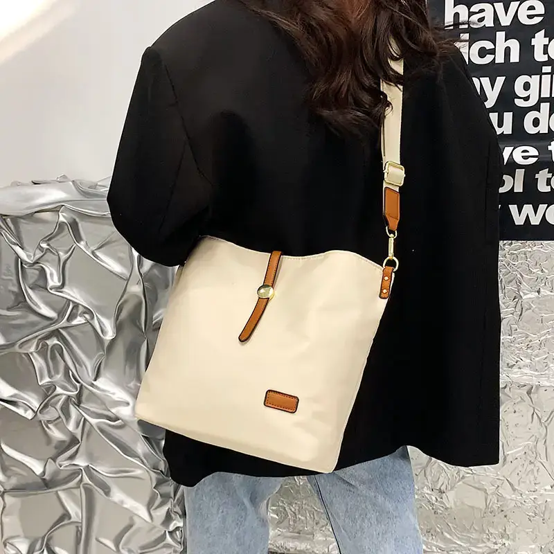 Korean Style Crossbody Bag Cream Nylon 2025 - Image 7