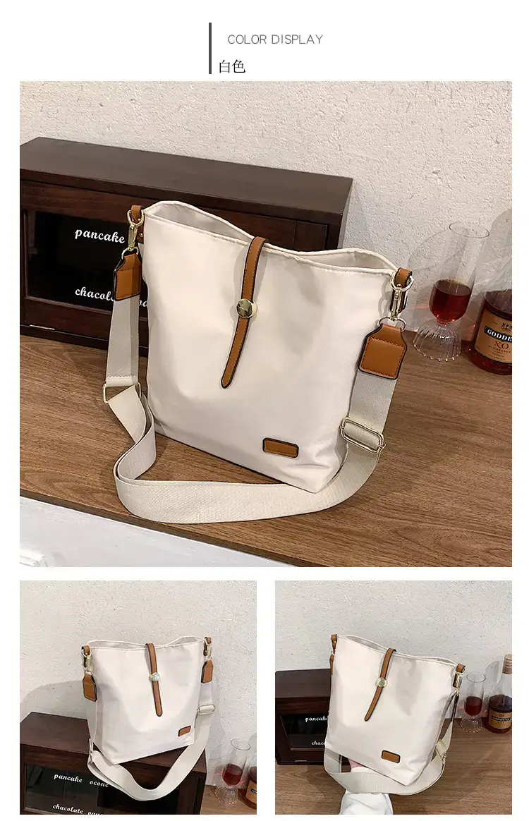 Korean Style Crossbody Bag Cream Nylon 2025 — feature 10