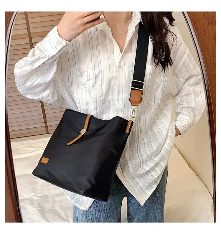 Korean Style Crossbody Bag Cream Nylon 2025 — feature 108