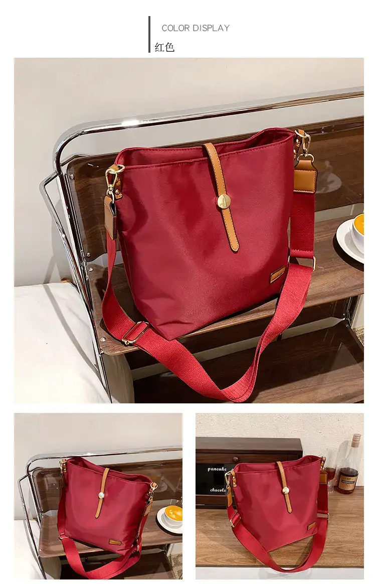 Korean Style Crossbody Bag Cream Nylon 2025 — feature 11