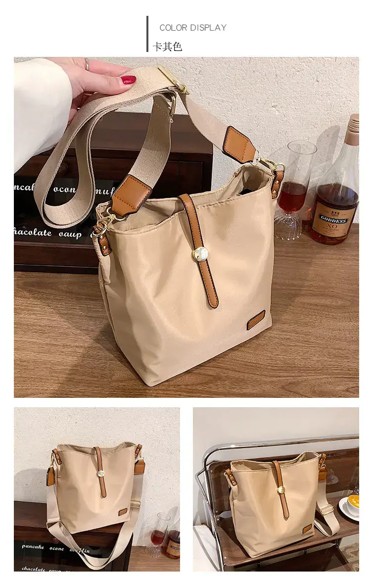 Korean Style Crossbody Bag Cream Nylon 2025 — feature 12