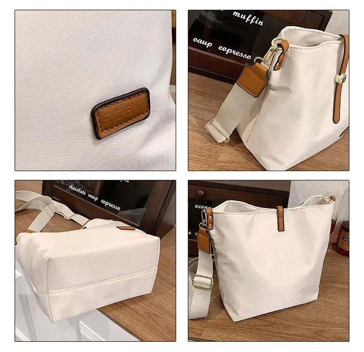 Korean Style Crossbody Bag Cream Nylon 2025 — feature 3