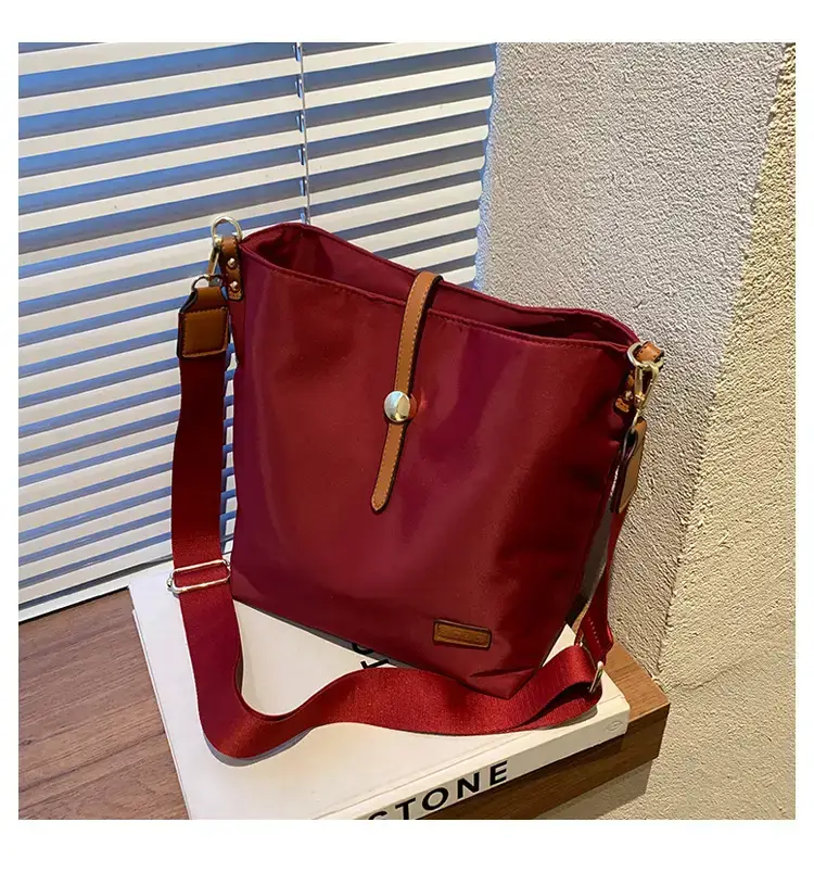 Korean Style Crossbody Bag Cream Nylon 2025 — feature 45