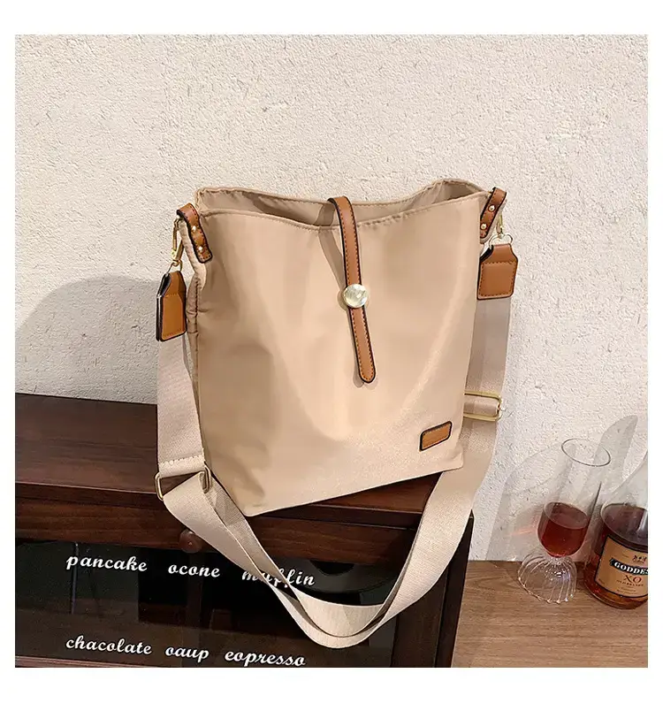 Korean Style Crossbody Bag Cream Nylon 2025 — feature 53