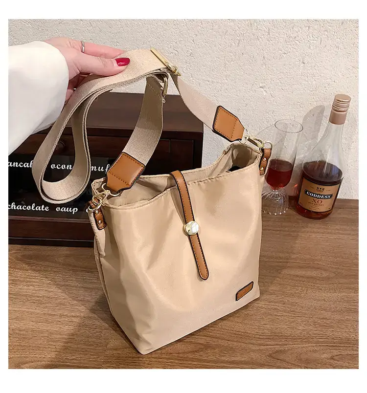 Korean Style Crossbody Bag Cream Nylon 2025 — feature 56