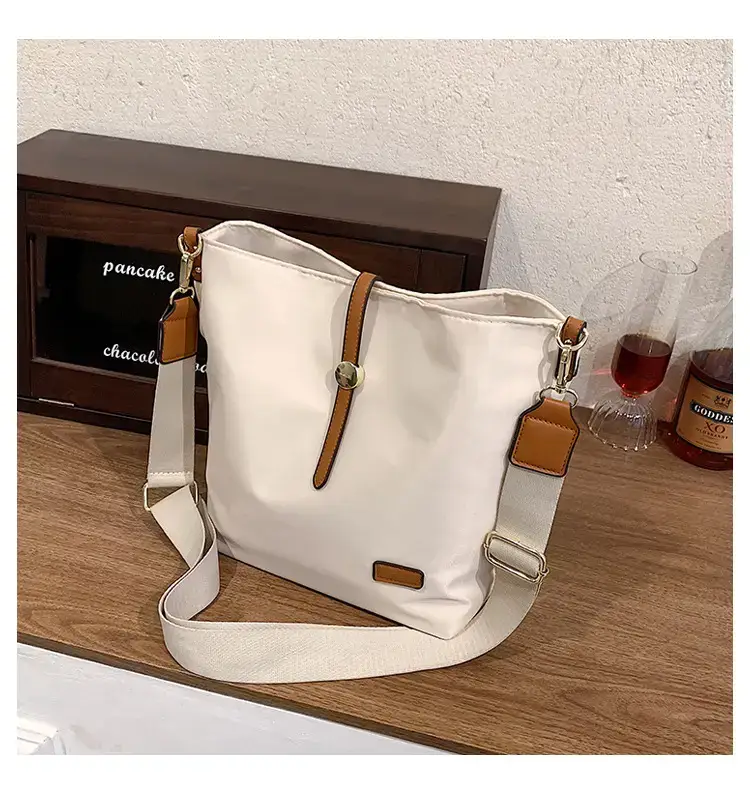 Korean Style Crossbody Bag Cream Nylon 2025 — feature 58