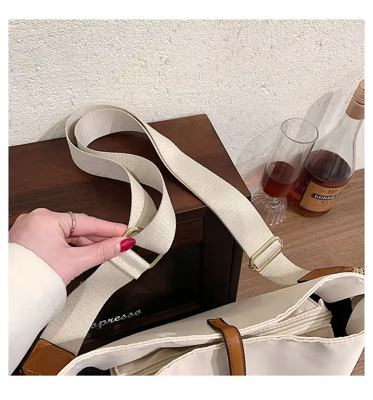 Korean Style Crossbody Bag Cream Nylon 2025 — feature 59