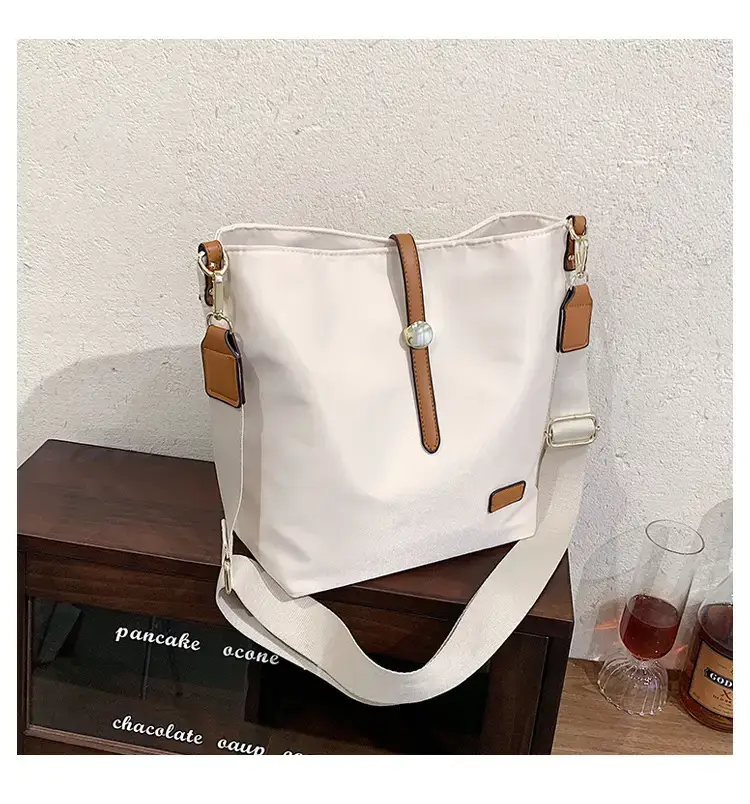 Korean Style Crossbody Bag Cream Nylon 2025 — feature 60