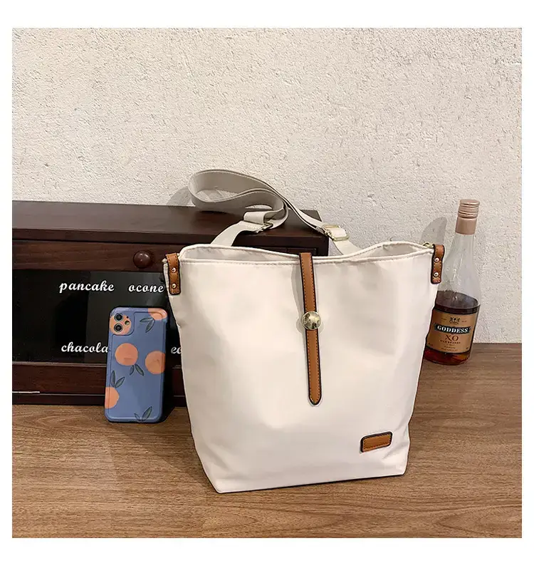 Korean Style Crossbody Bag Cream Nylon 2025 — feature 67