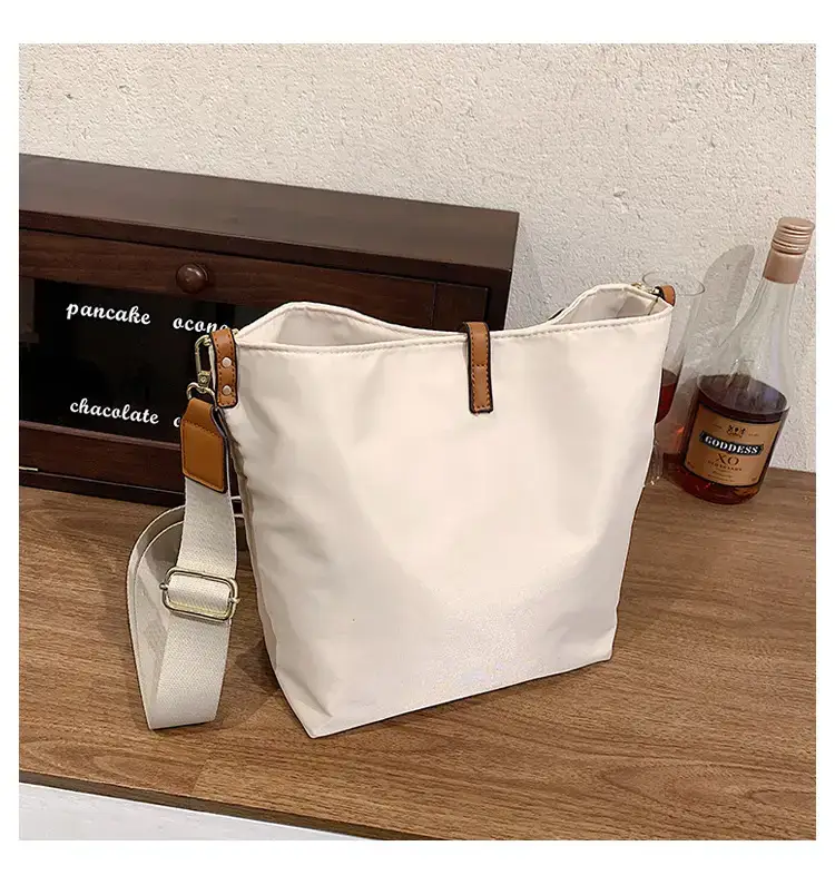 Korean Style Crossbody Bag Cream Nylon 2025 — feature 68