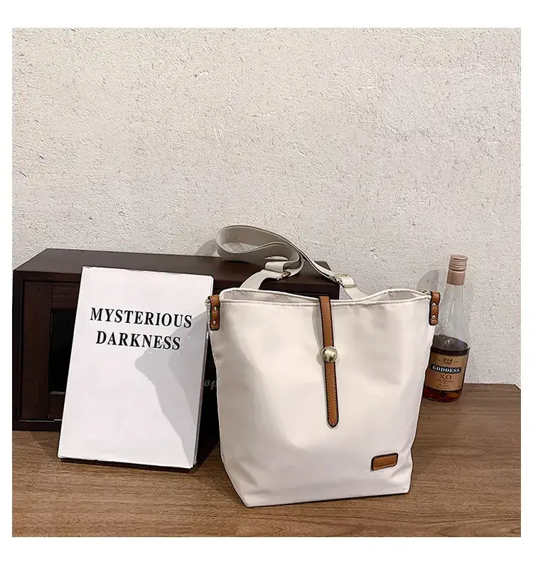 Korean Style Crossbody Bag Cream Nylon 2025 — feature 69