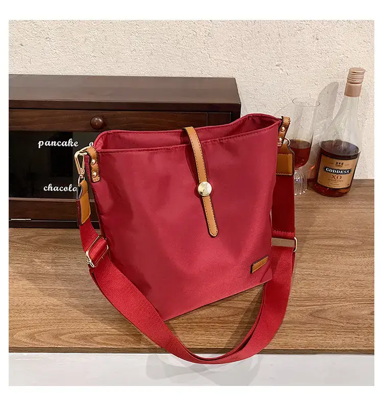 Korean Style Crossbody Bag Cream Nylon 2025 — feature 72