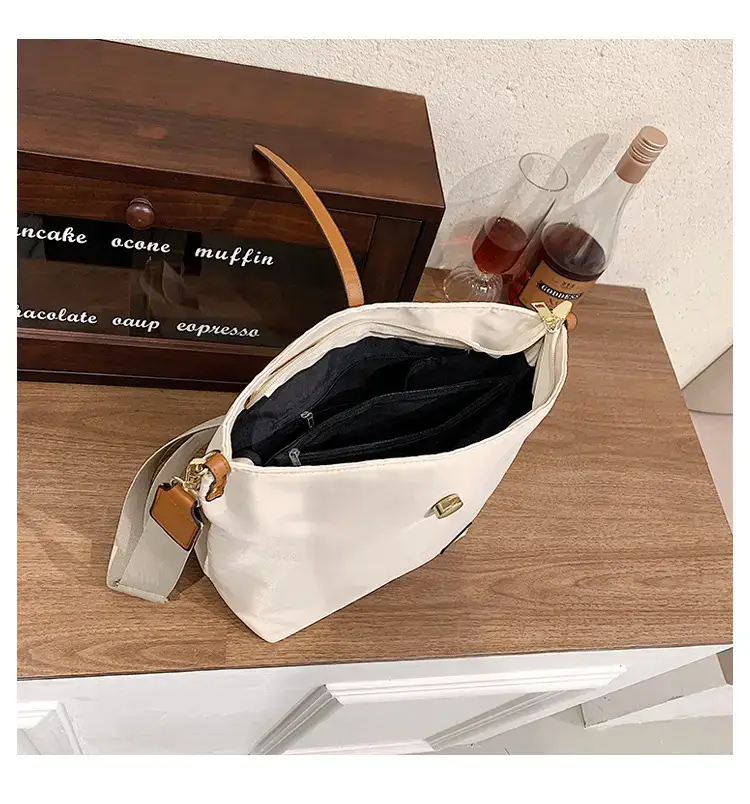Korean Style Crossbody Bag Cream Nylon 2025 — feature 74