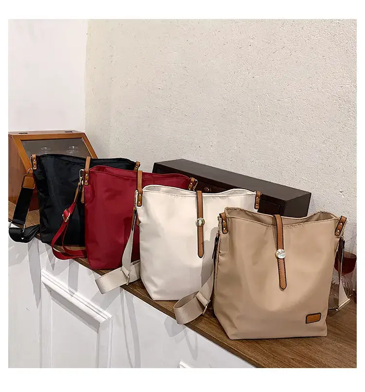 Korean Style Crossbody Bag Cream Nylon 2025 — feature 76