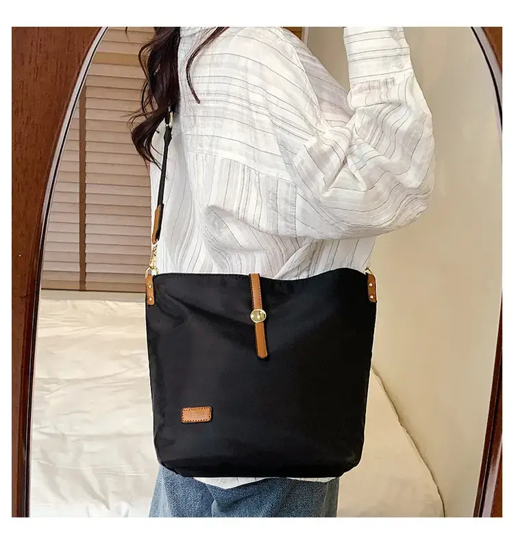 Korean Style Crossbody Bag Cream Nylon 2025 — feature 77