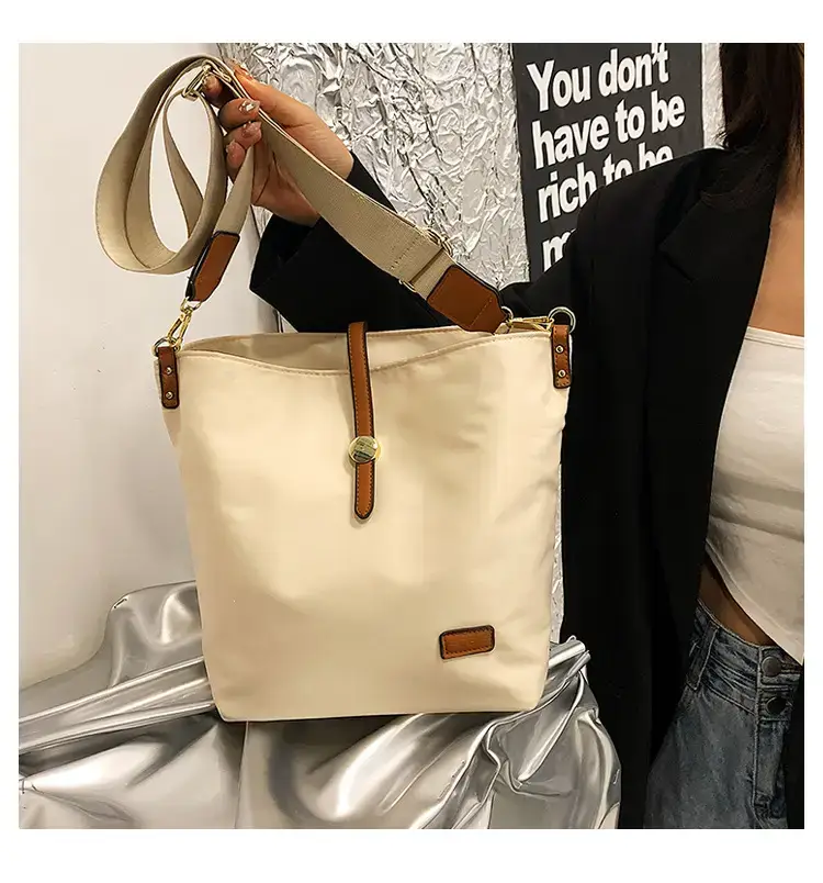 Korean Style Crossbody Bag Cream Nylon 2025 — feature 78