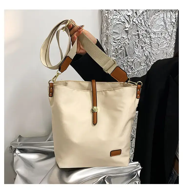 Korean Style Crossbody Bag Cream Nylon 2025 — feature 80