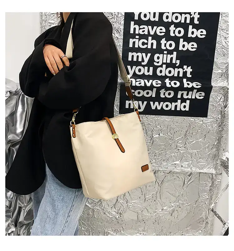 Korean Style Crossbody Bag Cream Nylon 2025 — feature 81