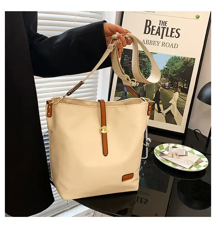 Korean Style Crossbody Bag Cream Nylon 2025 — feature 84