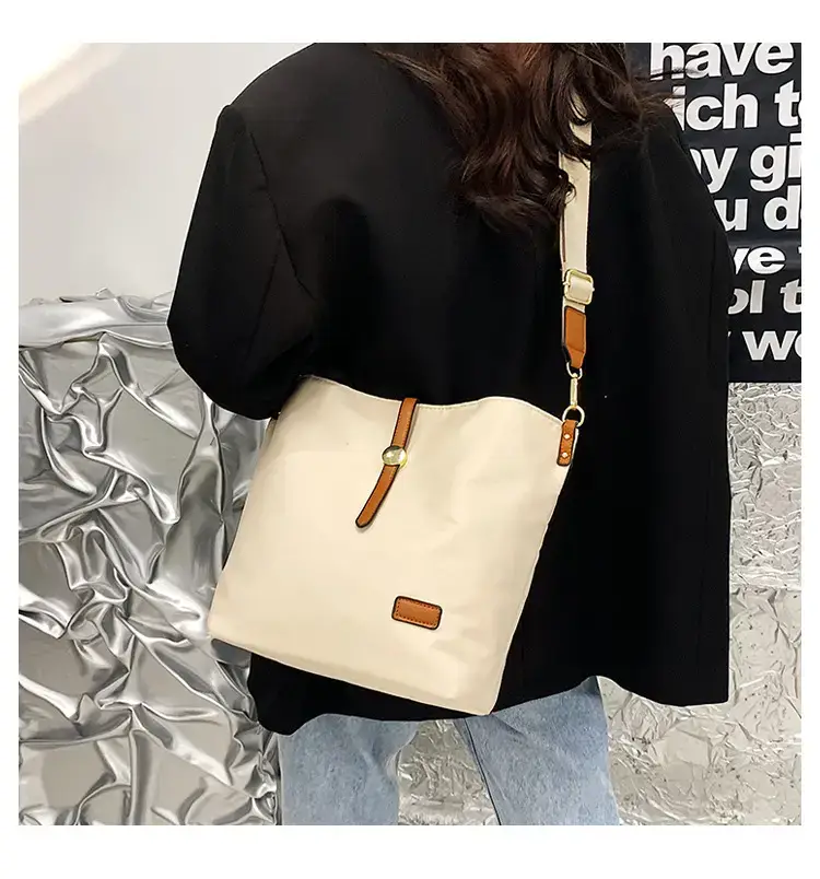 Korean Style Crossbody Bag Cream Nylon 2025 — feature 86