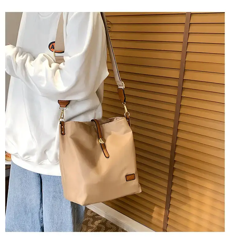Korean Style Crossbody Bag Cream Nylon 2025 — feature 90