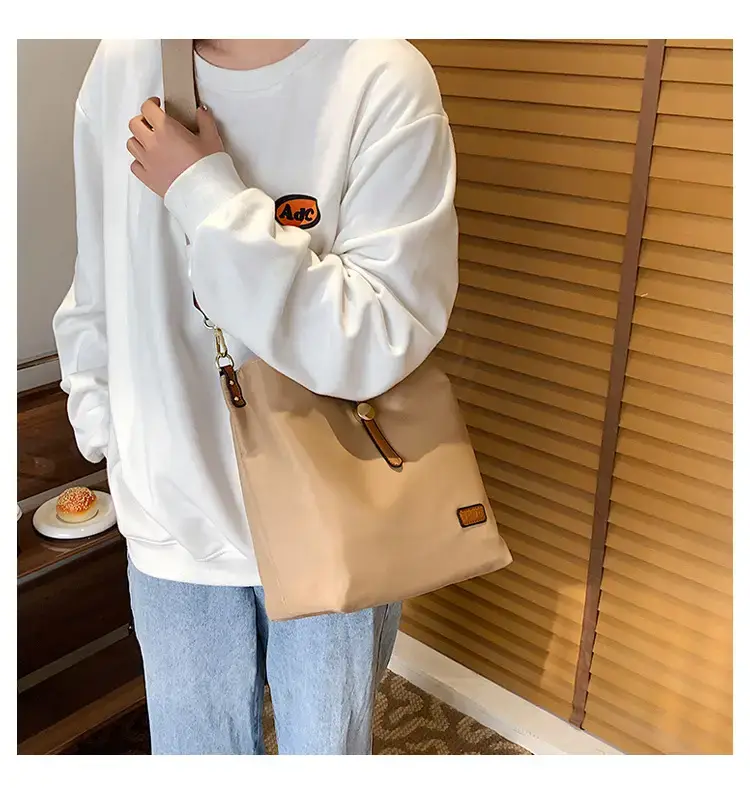 Korean Style Crossbody Bag Cream Nylon 2025 — feature 91