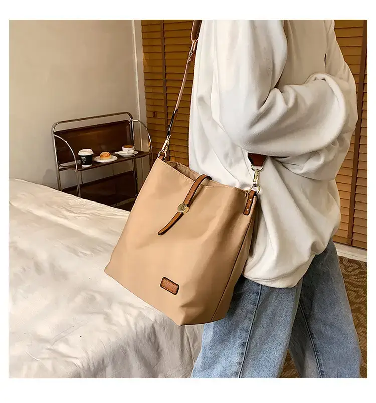 Korean Style Crossbody Bag Cream Nylon 2025 — feature 95