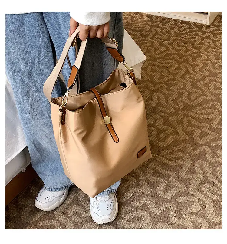 Korean Style Crossbody Bag Cream Nylon 2025 — feature 96