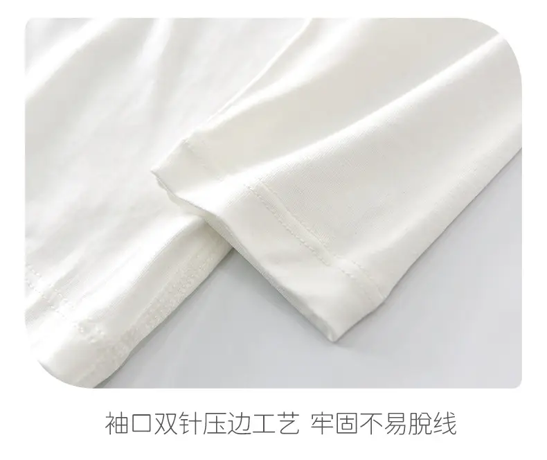 Children's Pajamas Set White Blue Go Go Cotton Summer — feature 11
