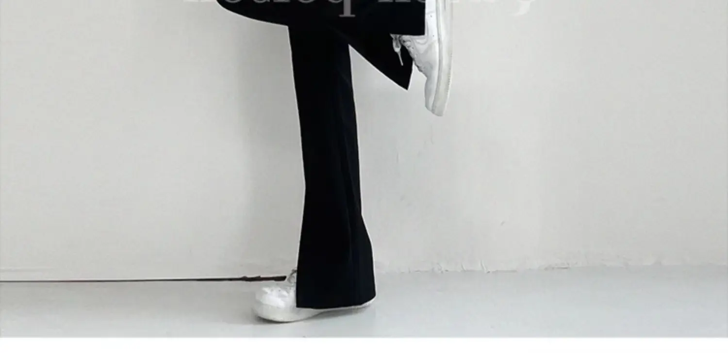 Women Brown High Waist Wide Leg Split Mop Pants Spring Summer 2022 — feature 13