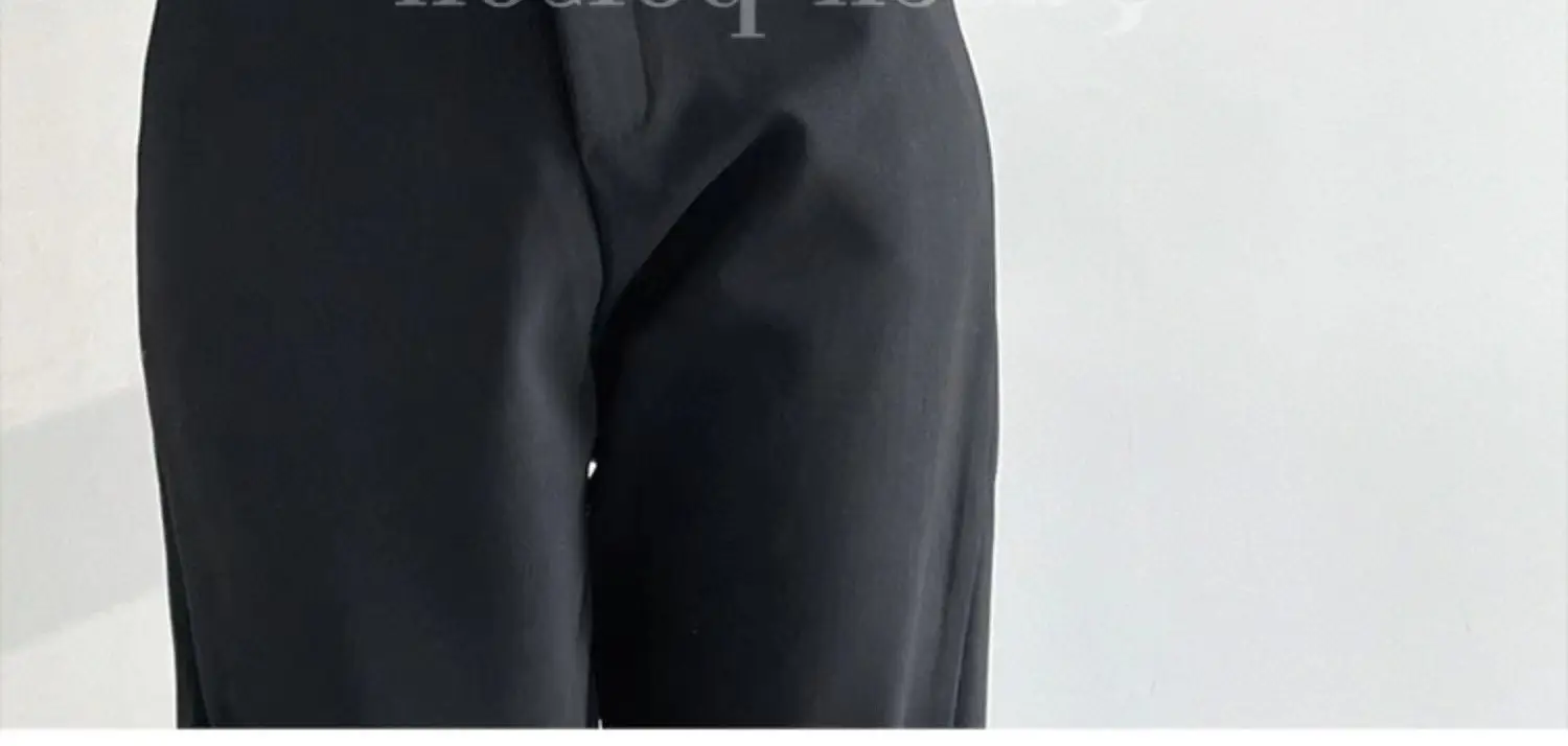 Women Brown High Waist Wide Leg Split Mop Pants Spring Summer 2022 — feature 14