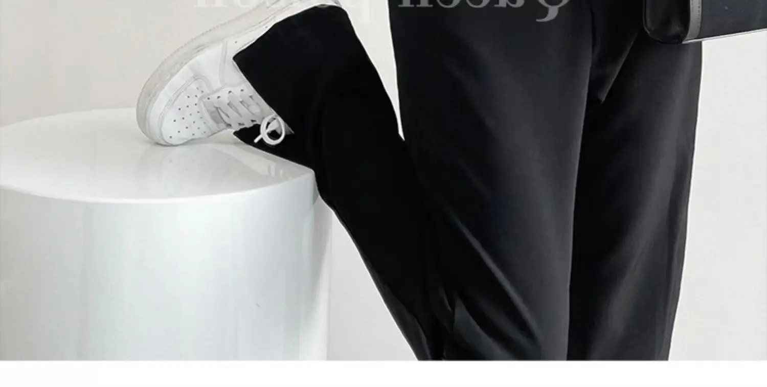 Women Brown High Waist Wide Leg Split Mop Pants Spring Summer 2022 — feature 17