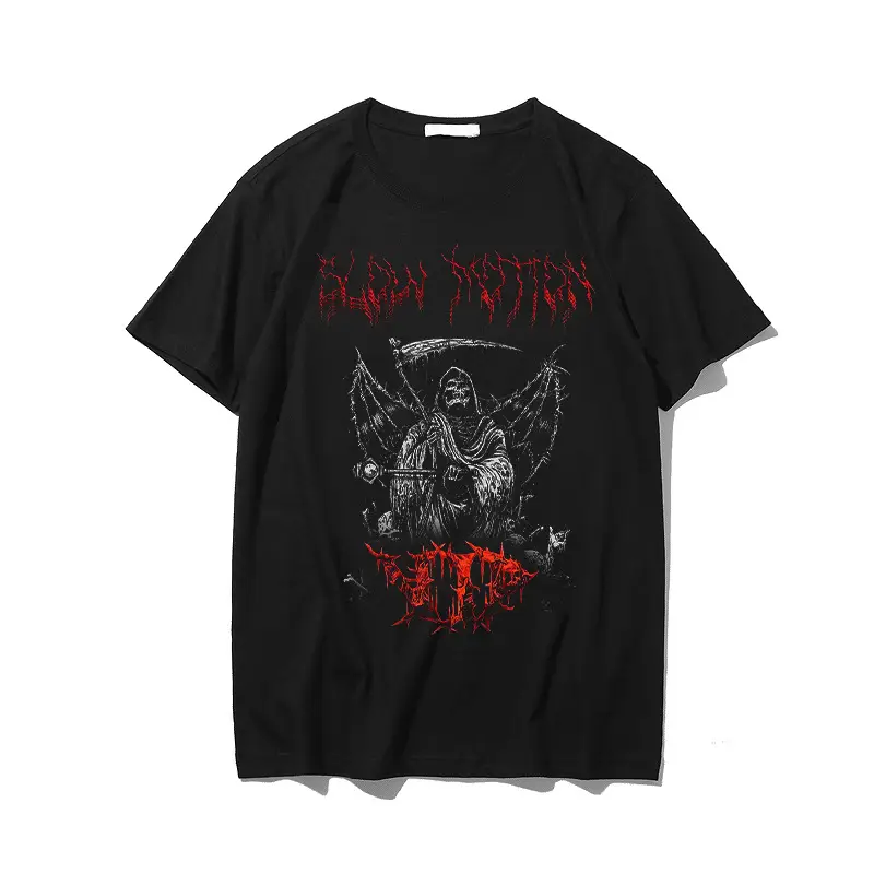 Women Punk Graphic T-Shirt Black Loose Summer Harajuku - Image 10
