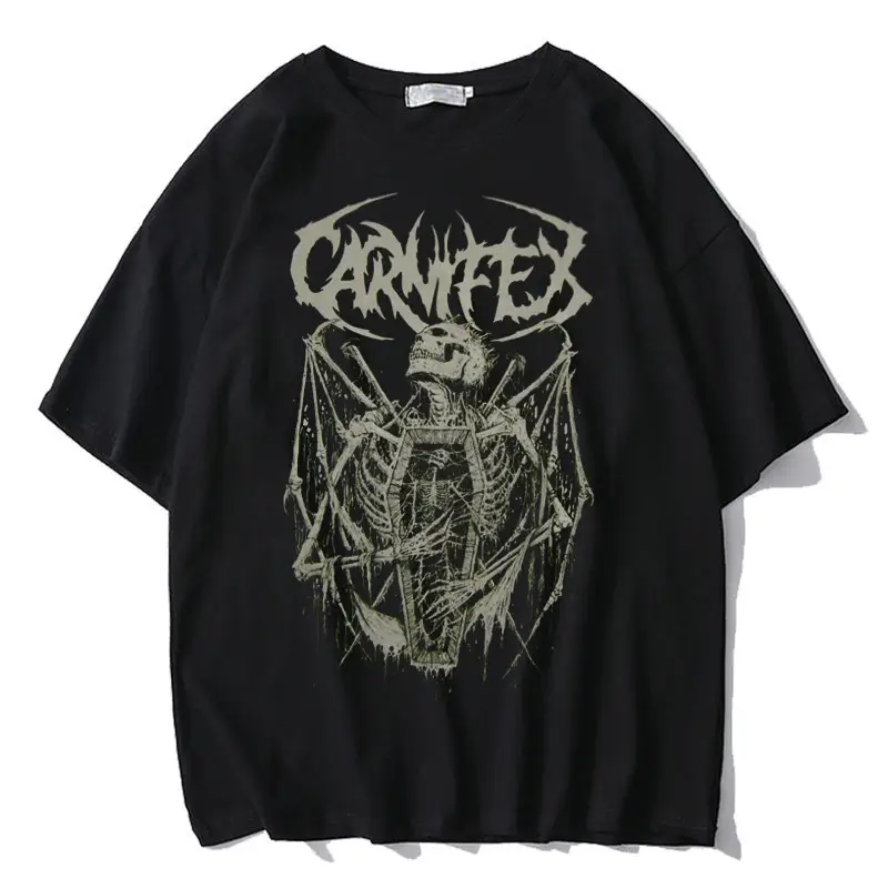 Women Punk Graphic T-Shirt Black Loose Summer Harajuku - Image 12