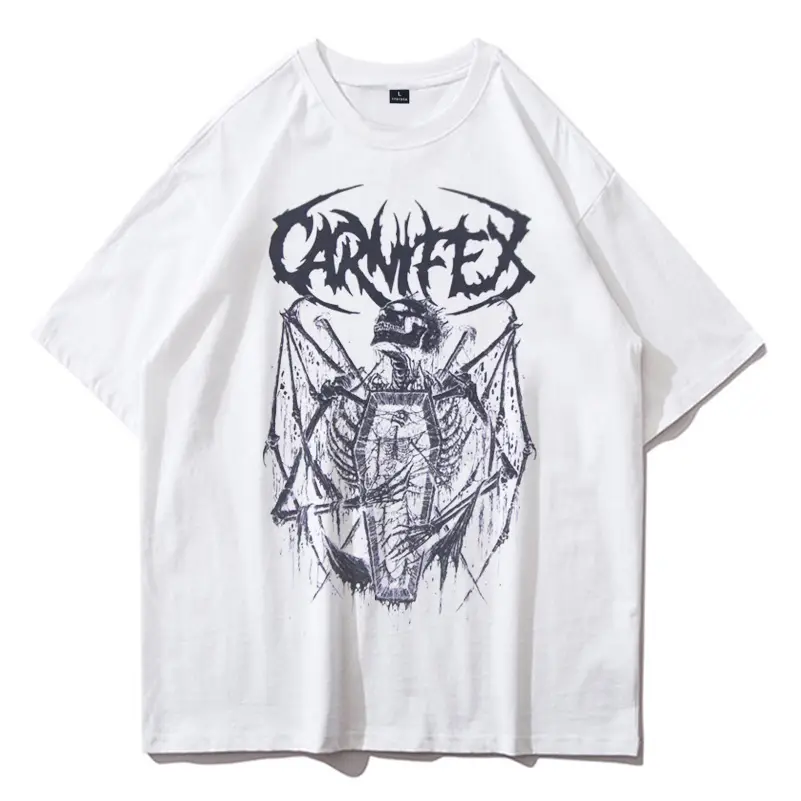 Women Punk Graphic T-Shirt Black Loose Summer Harajuku - Image 13