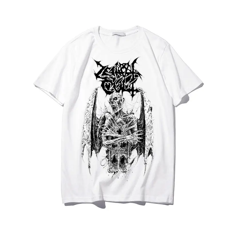 Women Punk Graphic T-Shirt Black Loose Summer Harajuku - Image 7