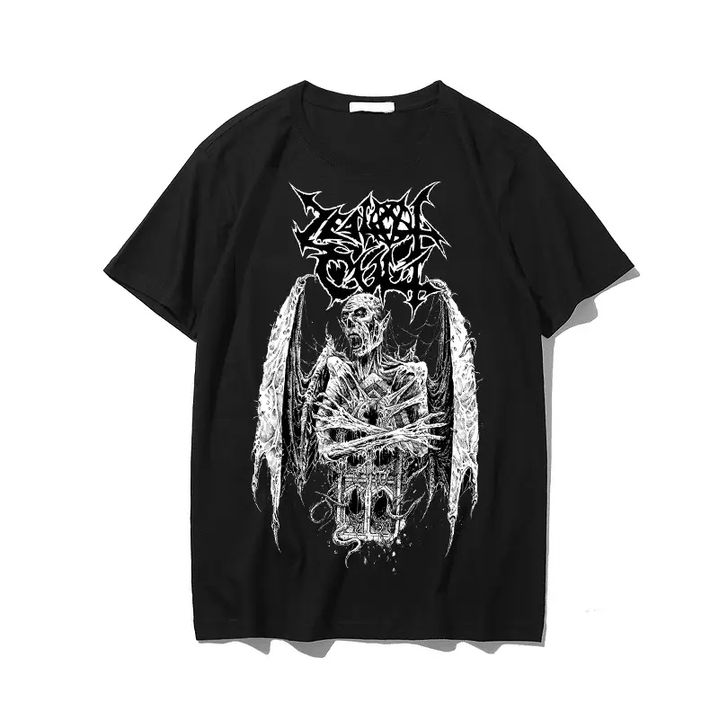 Women Punk Graphic T-Shirt Black Loose Summer Harajuku - Image 9