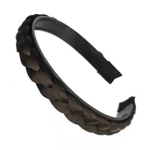 Sweet Loose Fishbone Braided Hair Band Brown - Image 4