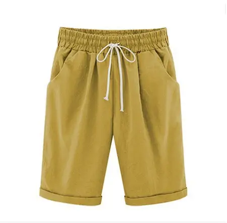 Women's Olive Green Thin Mid-Length Pants Plus Size - Image 6