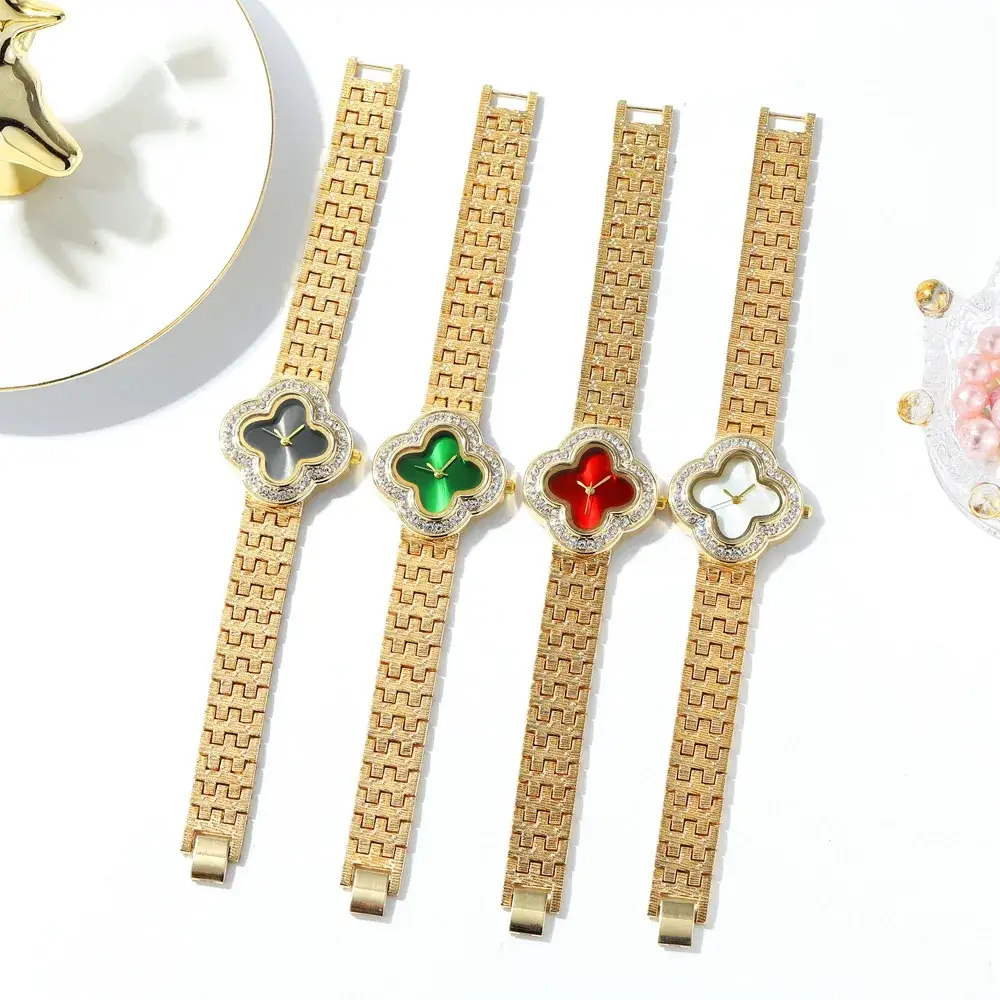 Korean Style Four-Leaf Clover Diamond Watch for Women - Image 9