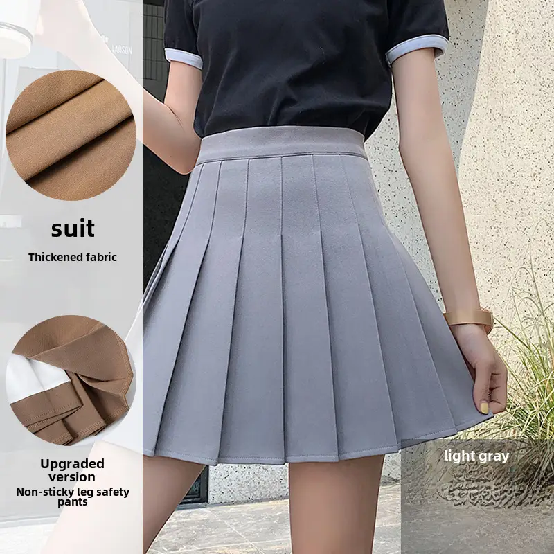 Women Slimming Navy Blue Pleated Skirt 17-30