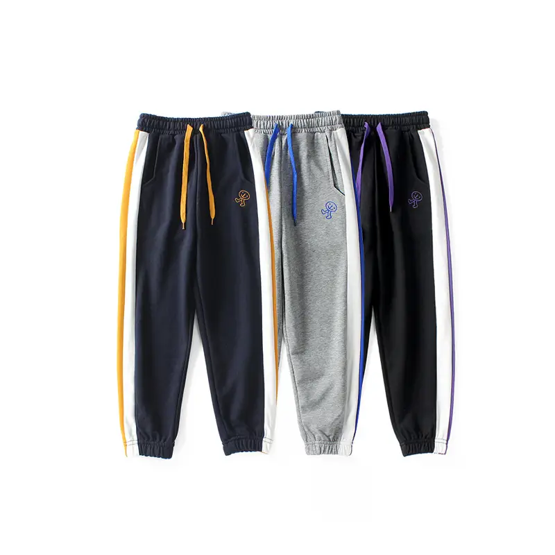 Autumn Jogger Pants for Boys Black Purple Embroidered - Image 8