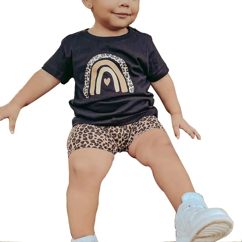 Boy Printed Leopard Shorts T-Shirt Set for Kids - Image 6