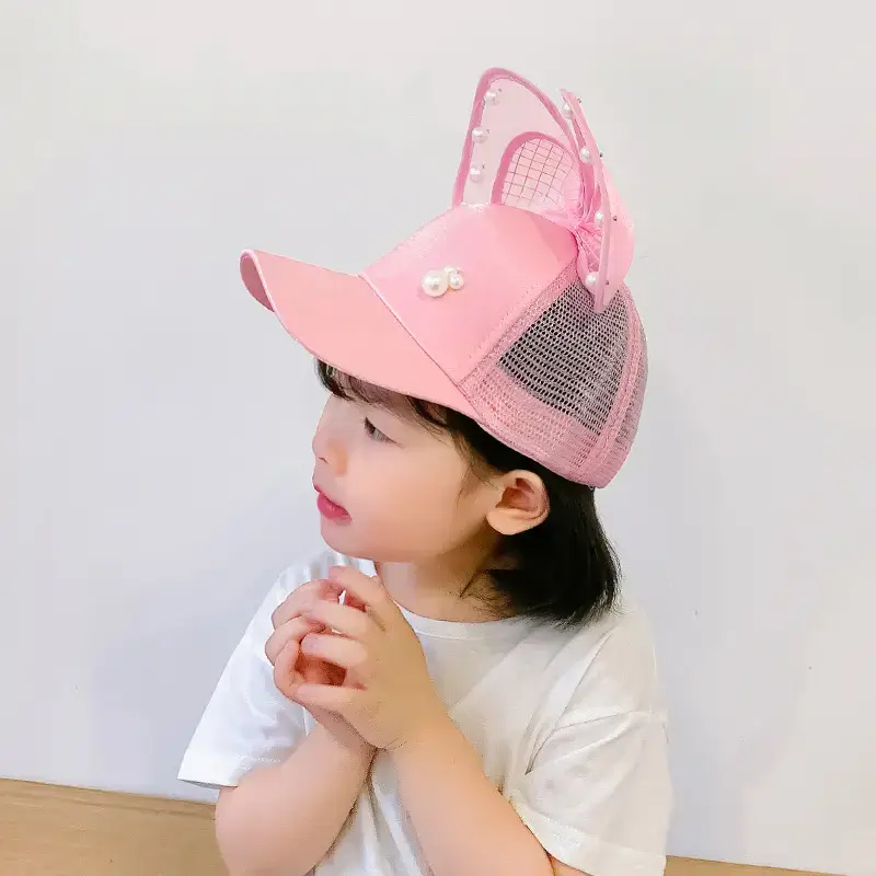 Baby Lady Cap with Bow Pearl Lace Black - Image 17