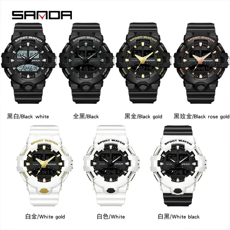 Sanda Boys Waterproof Dual Display Electronic Watch for Boys - Image 10