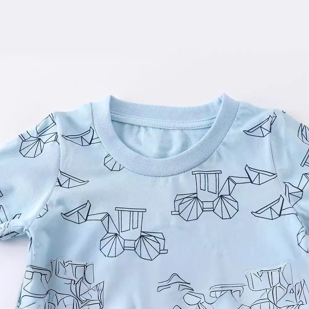 Light Blue Paper Plane T-Shirt for Boys Medium to XL - Image 2