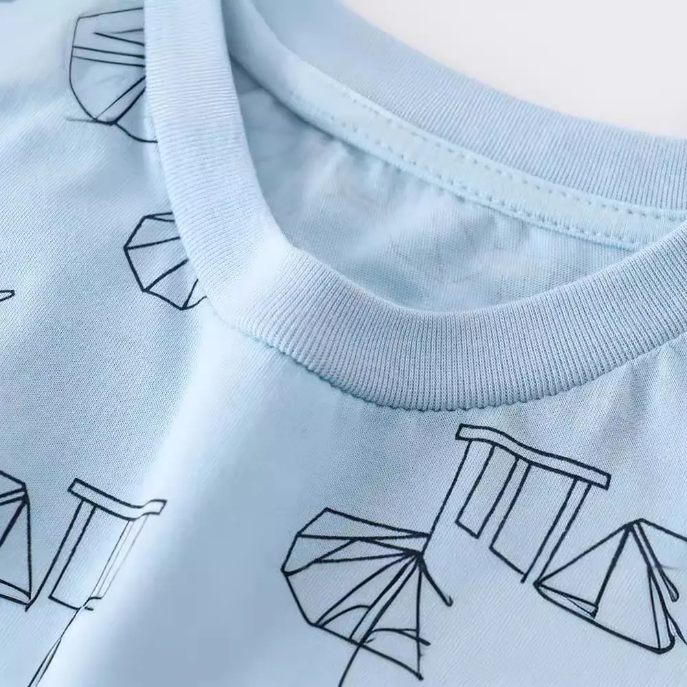 Light Blue Paper Plane T-Shirt for Boys Medium to XL - Image 3