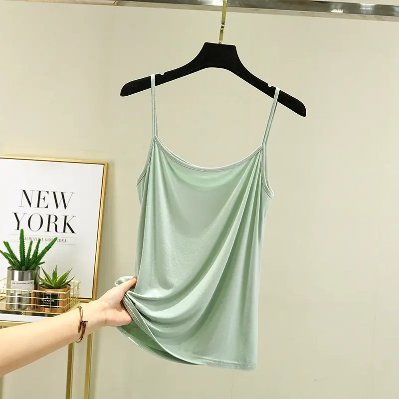 Women's White Modal Camisole Sleeveless Summer Wear - Image 16