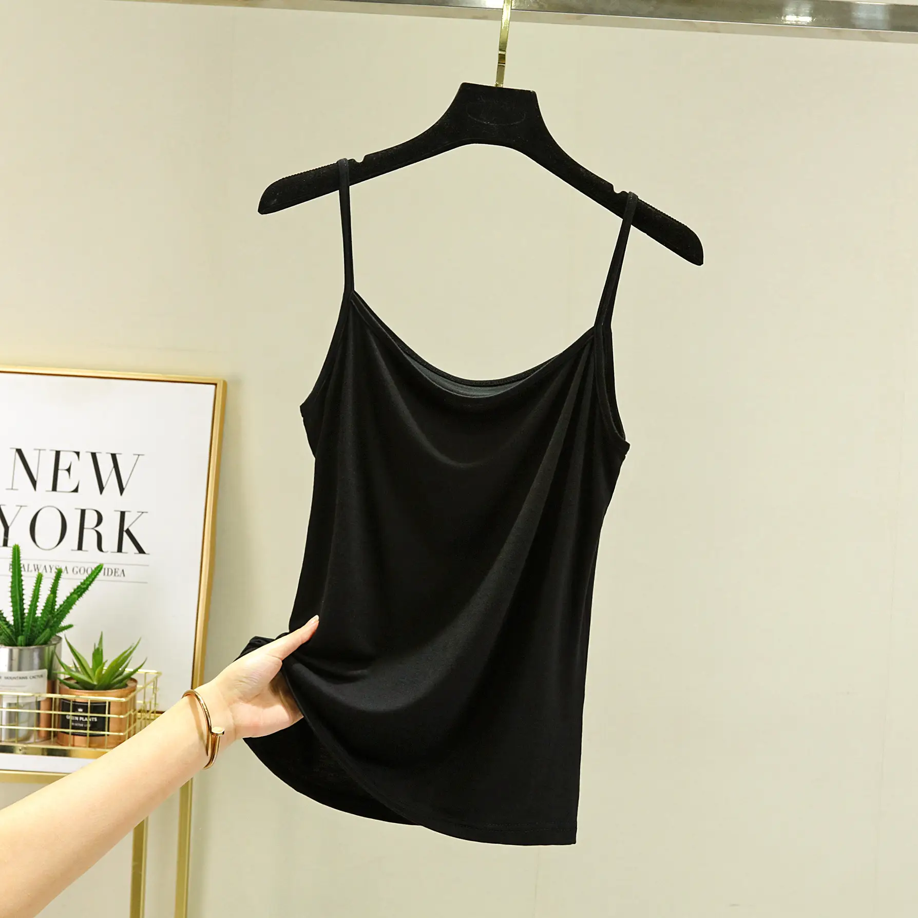 Women's White Modal Camisole Sleeveless Summer Wear - Image 3