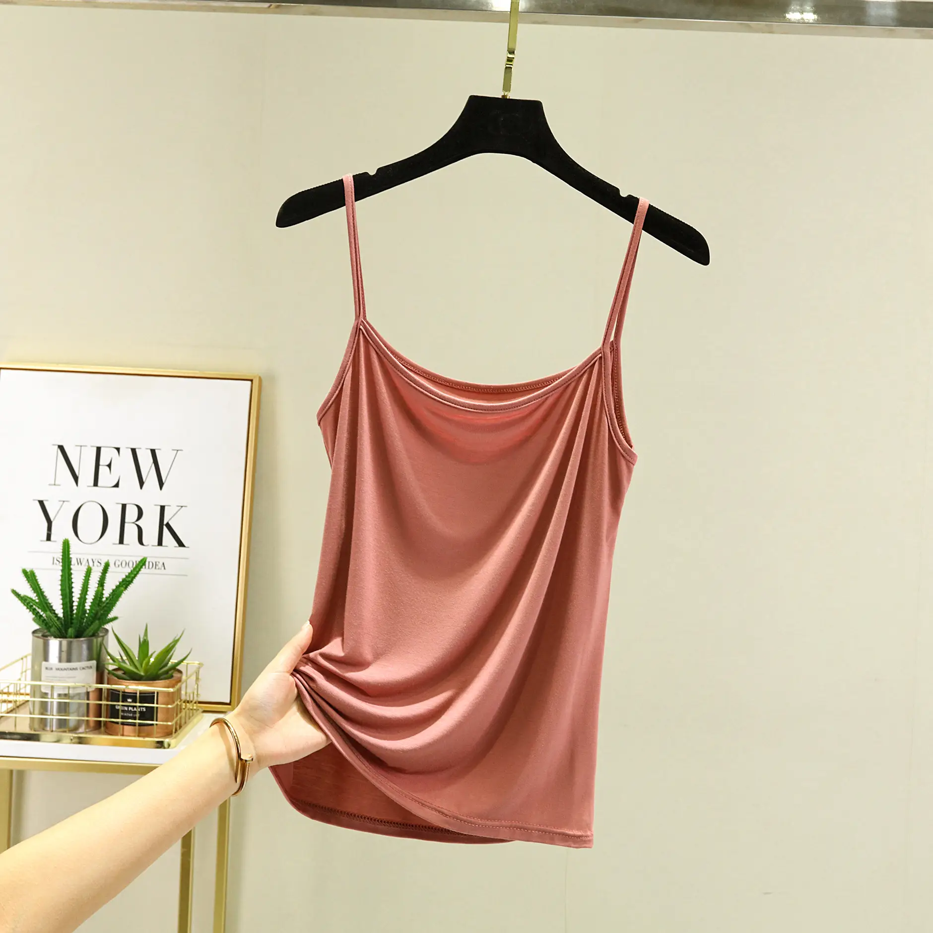 Women's White Modal Camisole Sleeveless Summer Wear - Image 4